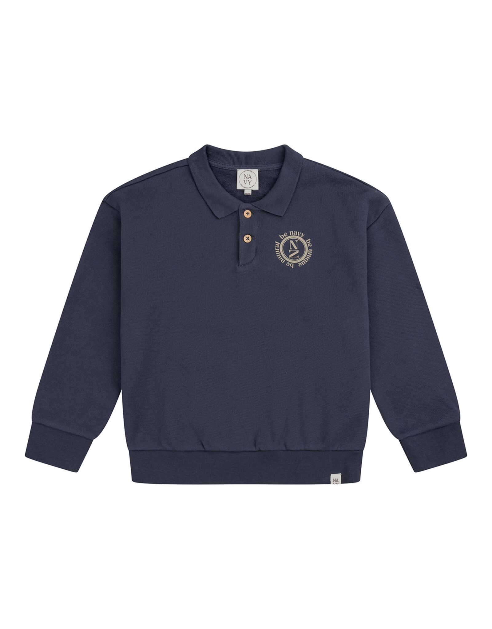 NAVY NATURAL Scott polo sweater graphite