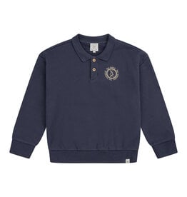 NAVY NATURAL Scott polo sweater graphite