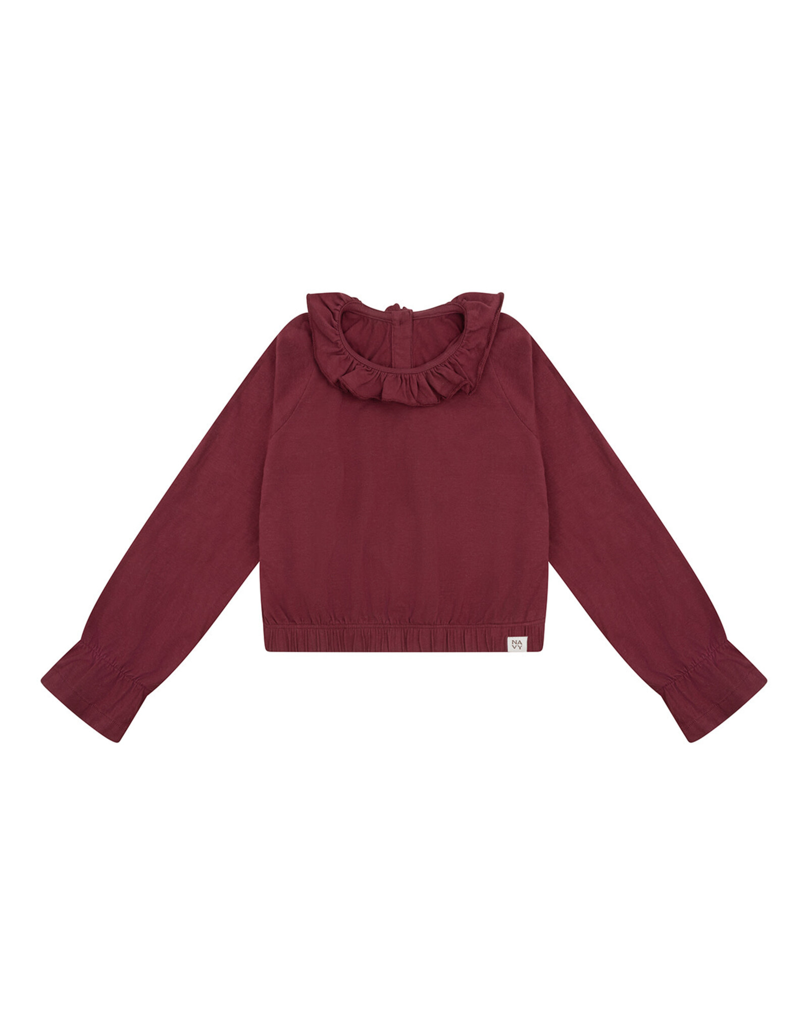 NAVY NATURAL Pippa top burgundy jersey