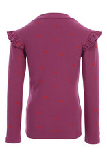 Little Looxs Little heart rib t-shirt VIOLET HEART