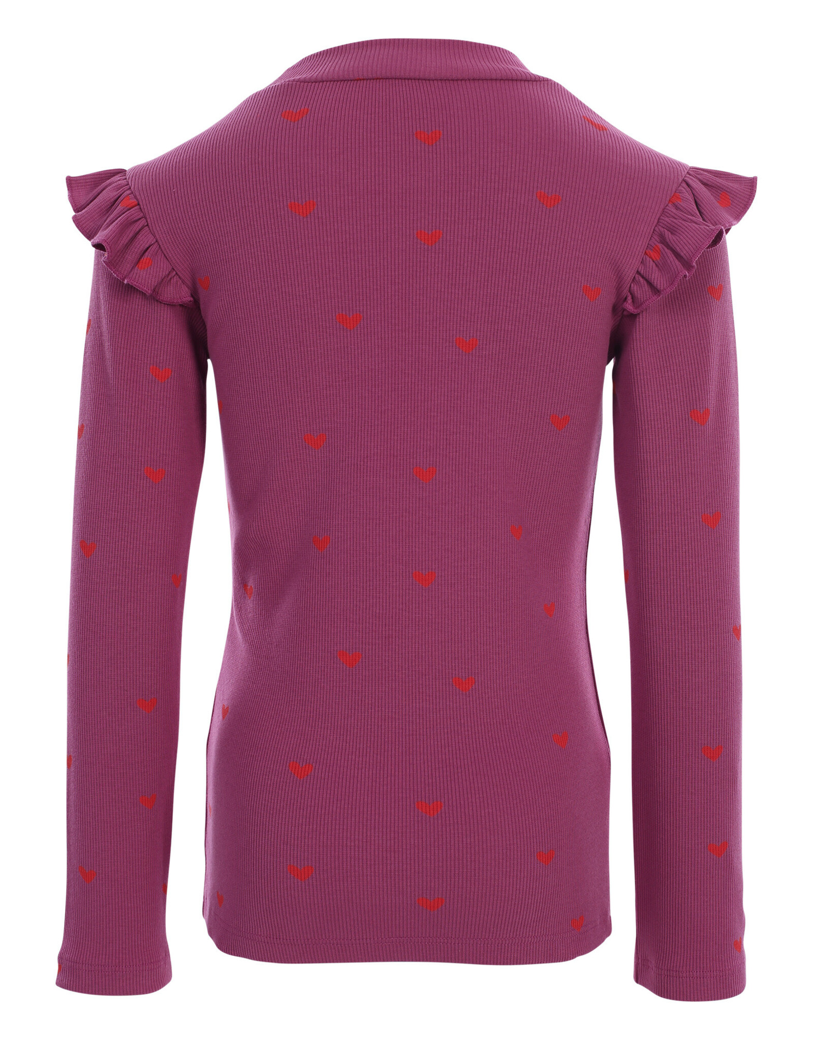 Little Looxs Little heart rib t-shirt VIOLET HEART