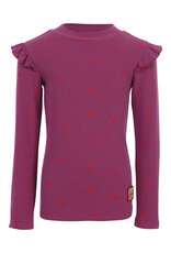 Little Looxs Little heart rib t-shirt VIOLET HEART