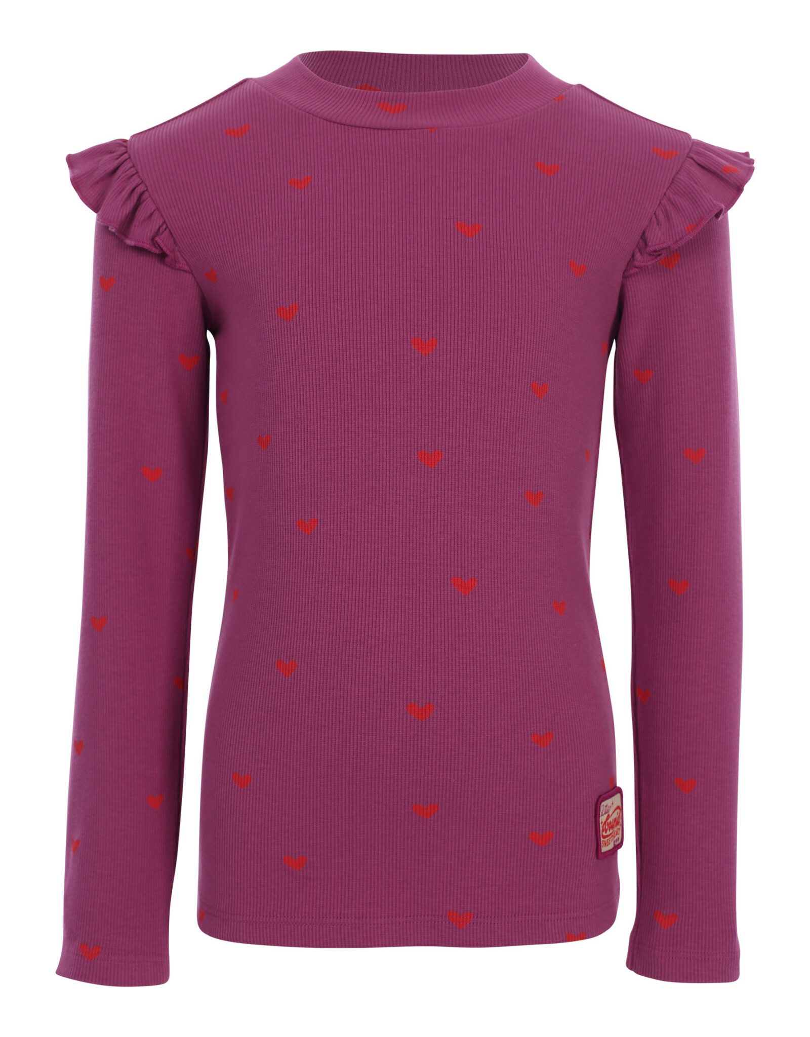 Little Looxs Little heart rib t-shirt VIOLET HEART