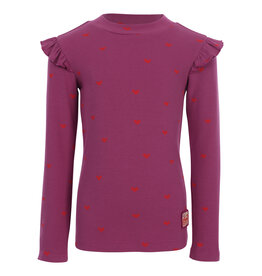 Little Looxs Little heart rib t-shirt VIOLET HEART