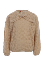 Little Looxs Little lace bow blouse Latte