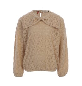 Little Looxs Little lace bow blouse Latte