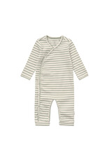 Noppies Playsuit LS Stripe Iceberg Green