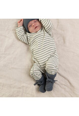 Noppies Playsuit LS Stripe Iceberg Green