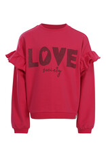 Little Looxs Little ruffle sweater warm fuchsia