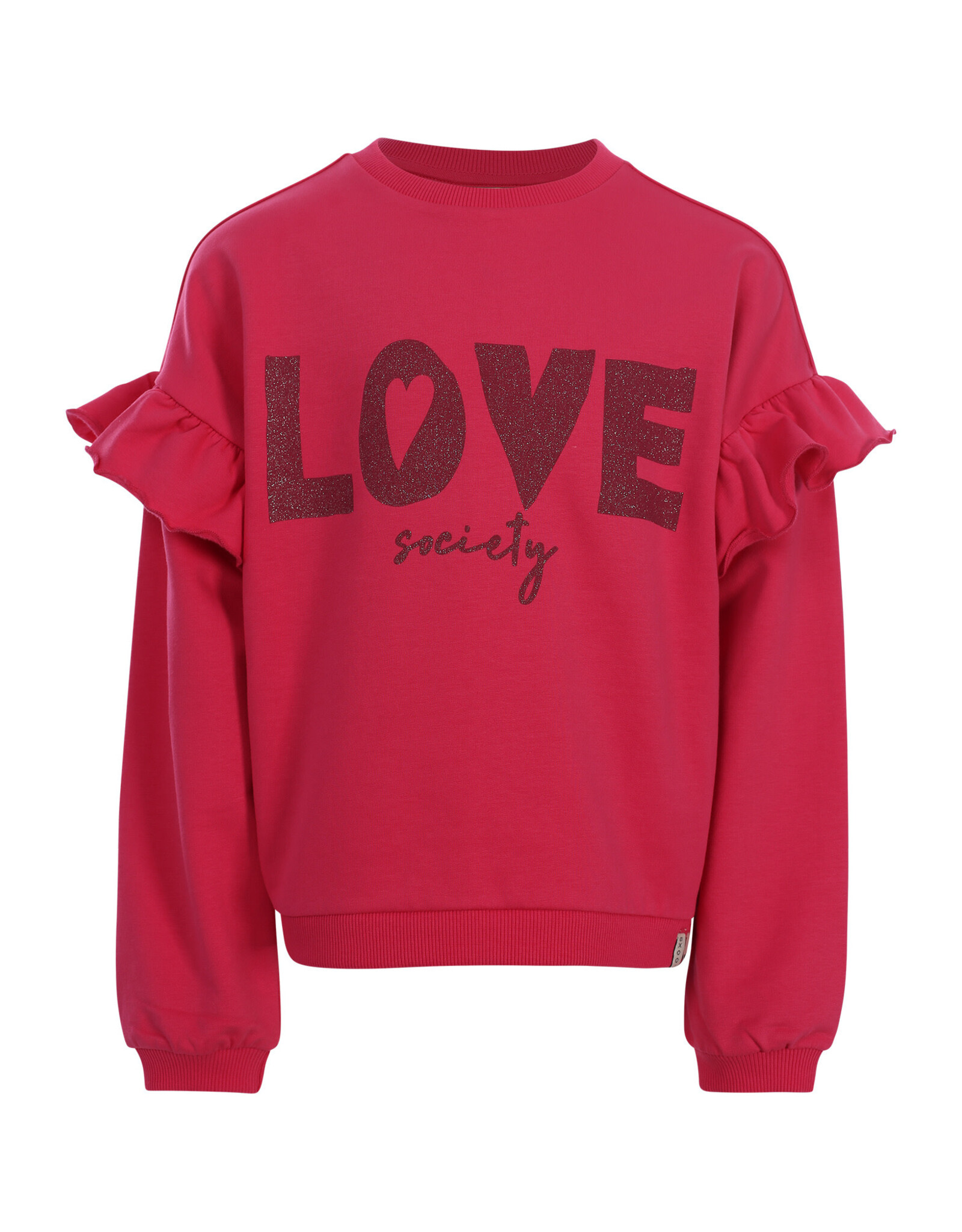 Little Looxs Little ruffle sweater warm fuchsia