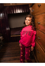 Little Looxs Little ruffle sweater warm fuchsia