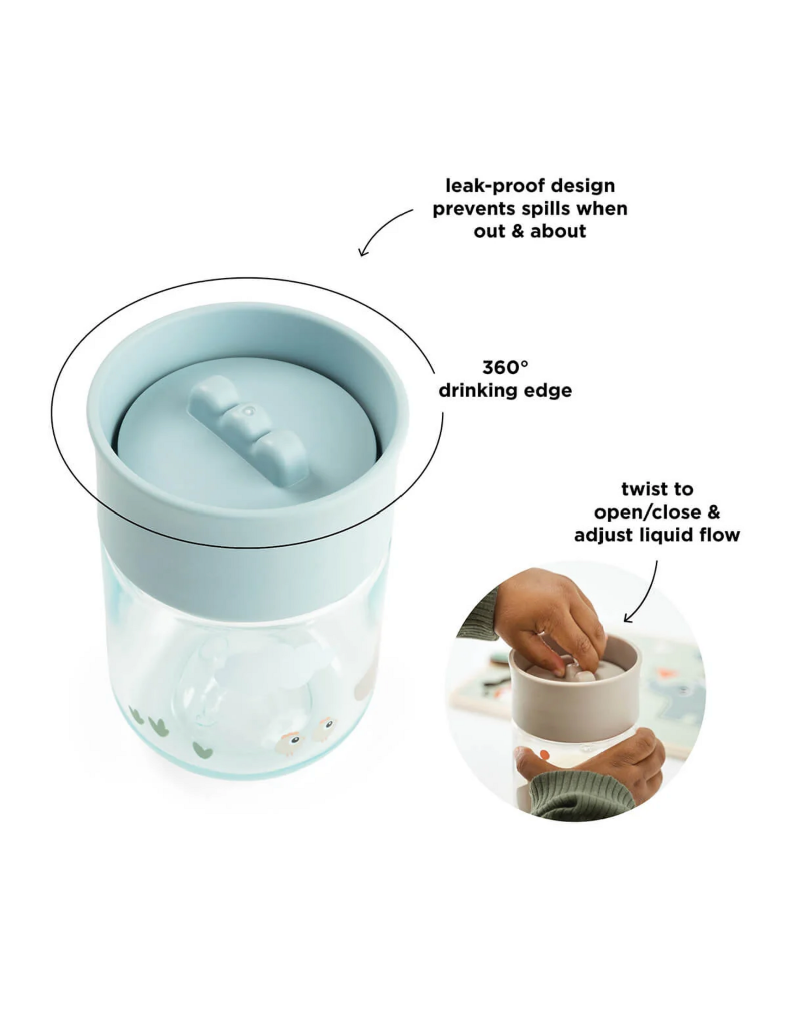 Done by Deer Learning cup 360 Tiny farm Blue