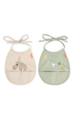 Done by Deer Tiny pocket bib 2-pack celebration Sans