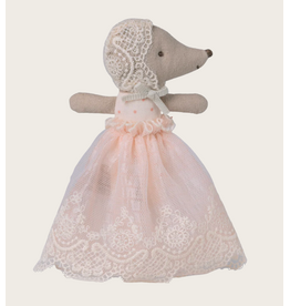 Maileg Baby mouse in gown Powder