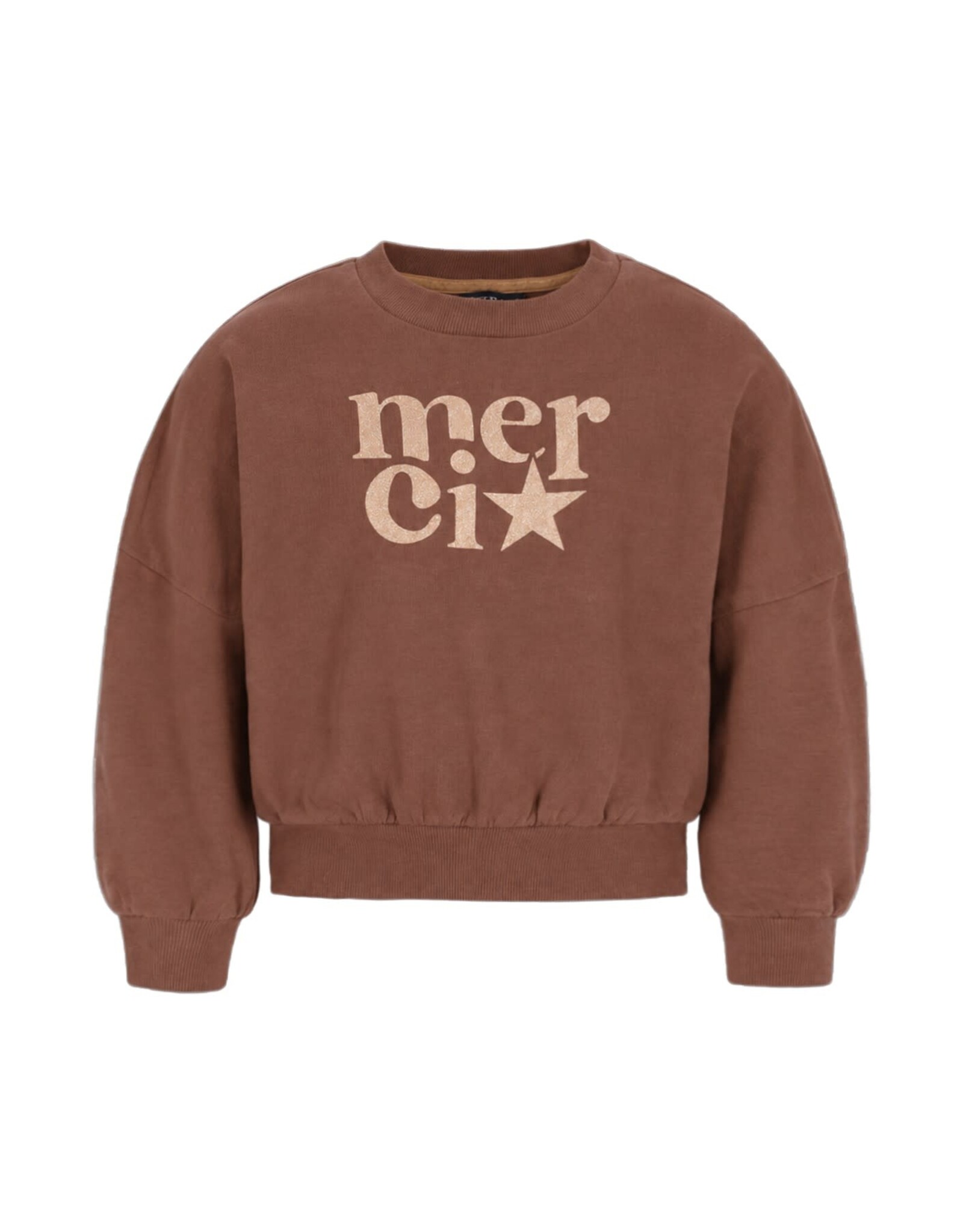 Like Flo Danee Flo girls oversized sweater Choco