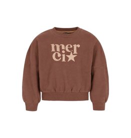 Like Flo Danee Flo girls oversized sweater Choco