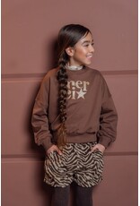 Like Flo Danee Flo girls oversized sweater Choco