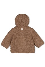 Feetje Bouclé omkeerbaar jasje met capuchon - My Little Love Taupe