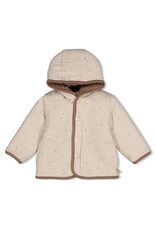 Feetje Bouclé omkeerbaar jasje met capuchon - My Little Love Taupe