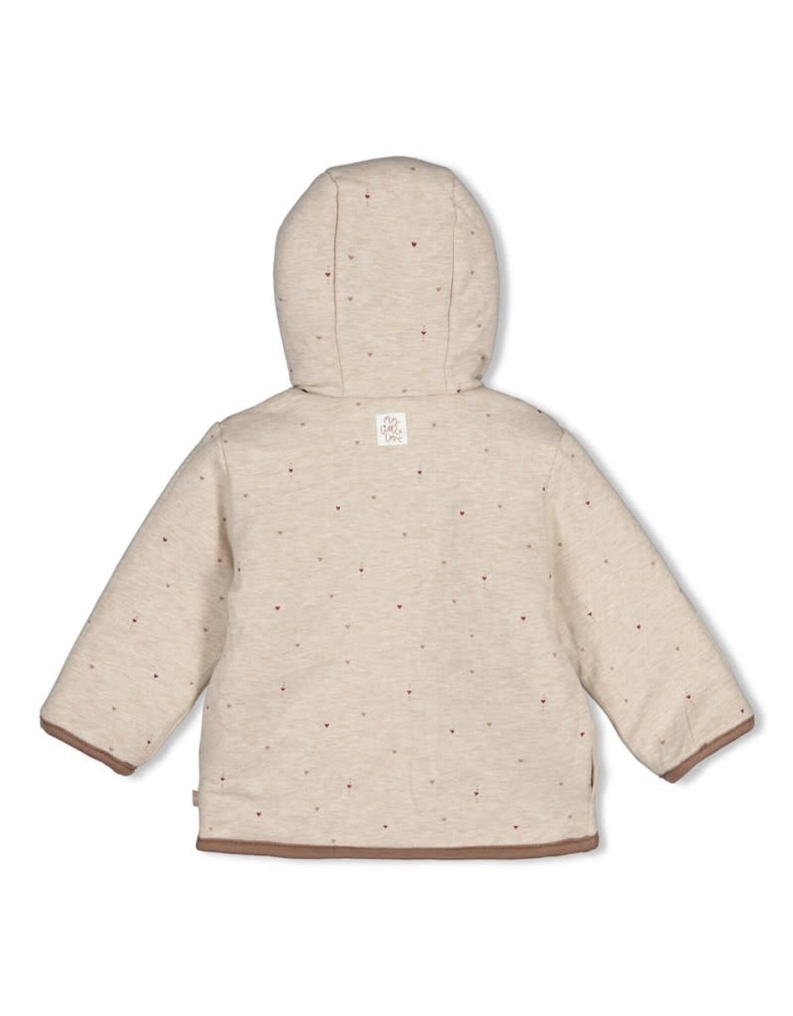 Feetje Bouclé omkeerbaar jasje met capuchon - My Little Love Taupe