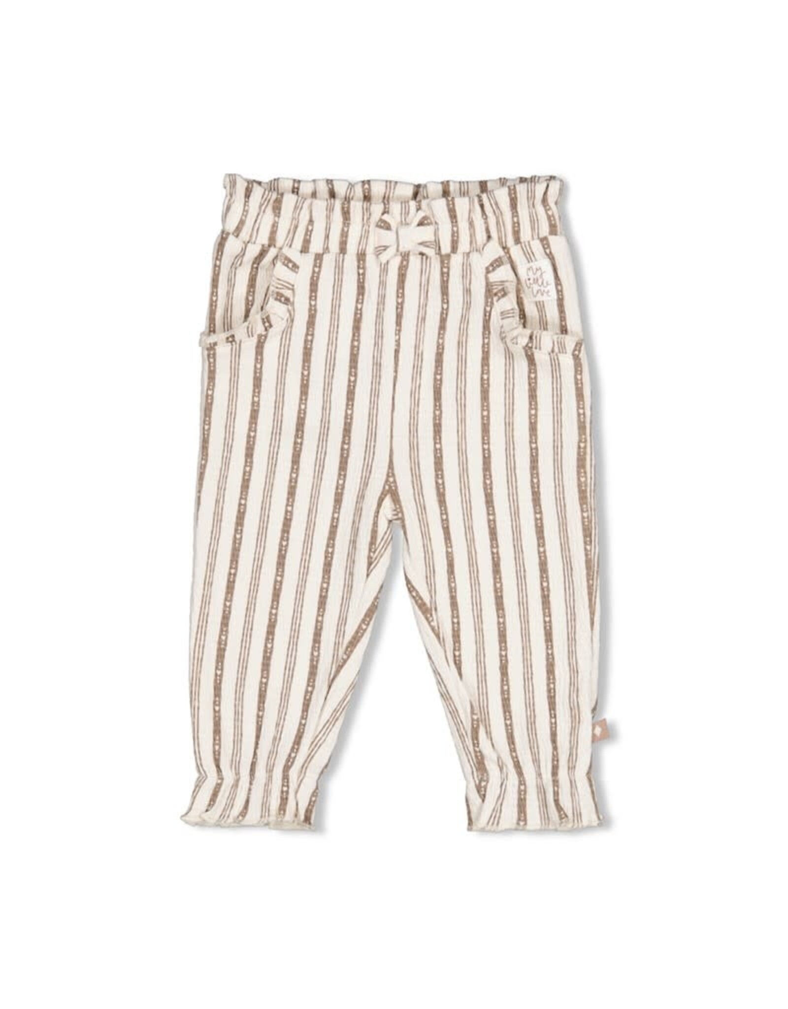 Feetje Broek streep - My Little Love Taupe