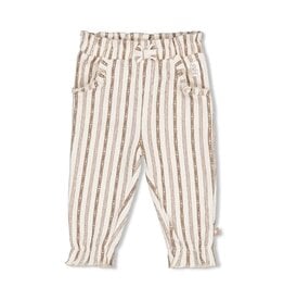 Feetje Broek streep - My Little Love Taupe