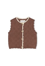 Feetje Gilet gebreid - My Little Love Taupe
