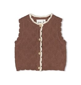 Feetje Gilet gebreid - My Little Love Taupe
