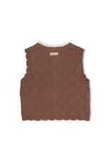 Feetje Gilet gebreid - My Little Love Taupe