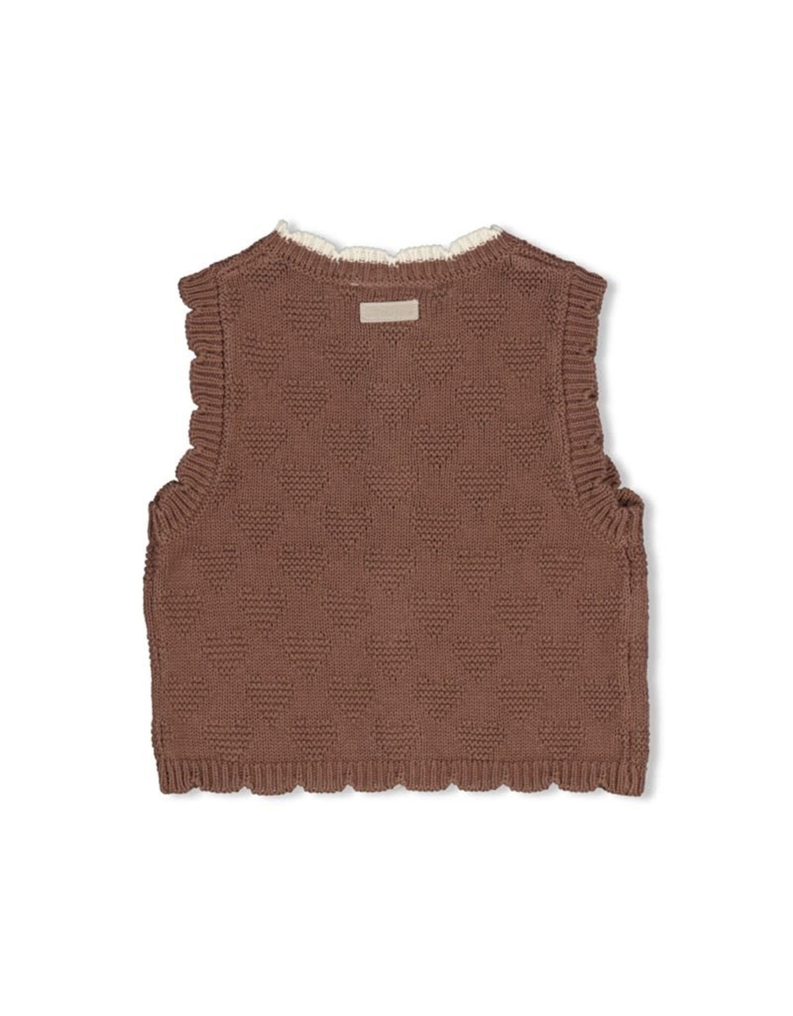 Feetje Gilet gebreid - My Little Love Taupe