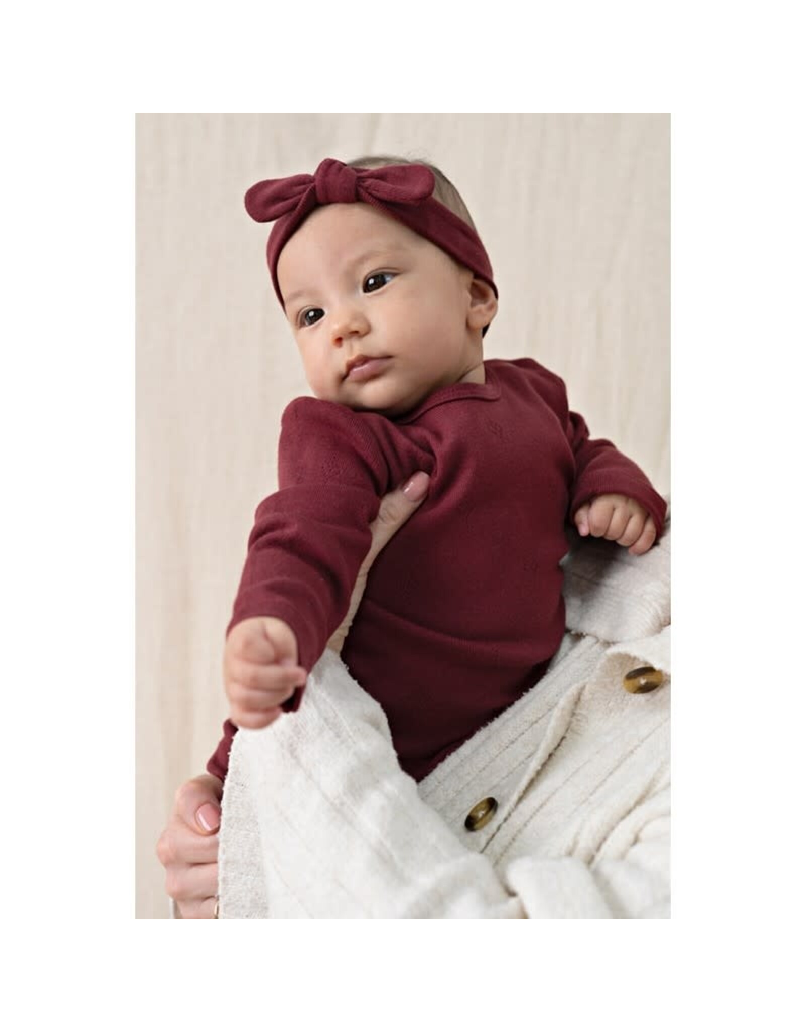 Feetje Haarband pointelle rib - My Little Love Bordeaux
