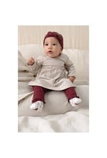 Feetje Jurk AOP - My Little Love Taupe melange