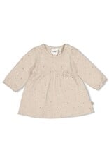 Feetje Jurk AOP - My Little Love Taupe melange