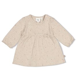 Feetje Jurk AOP - My Little Love Taupe melange