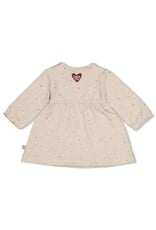 Feetje Jurk AOP - My Little Love Taupe melange