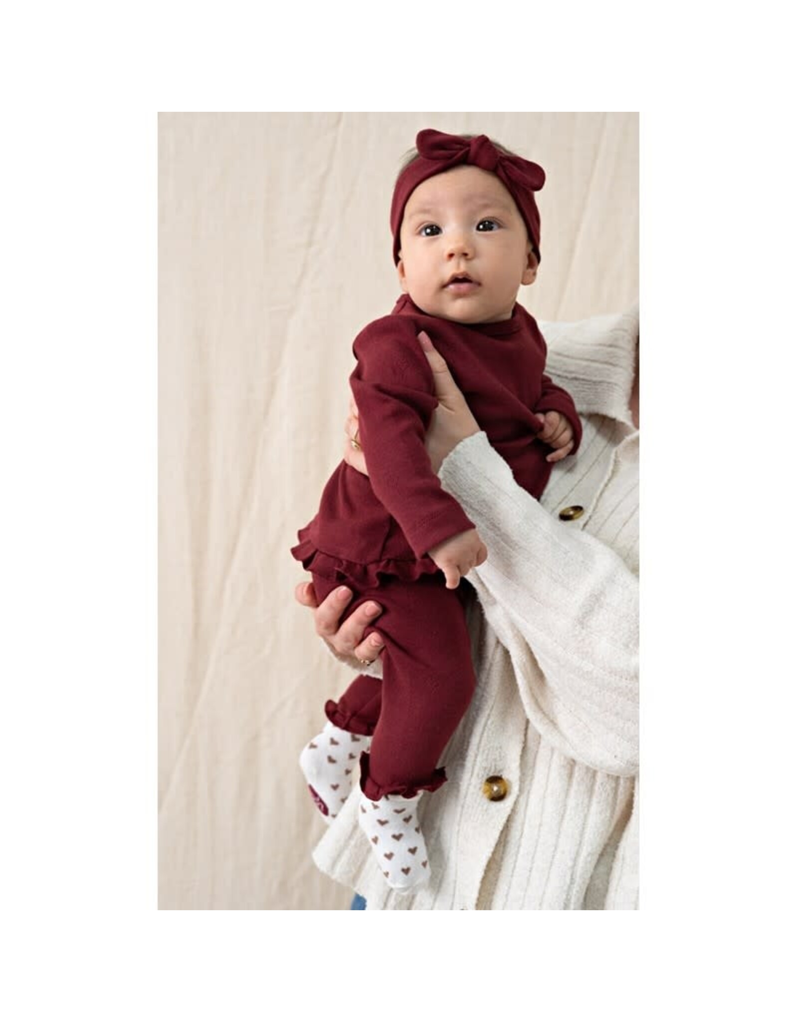 Feetje Legging pointelle rib - My Little Love Bordeaux