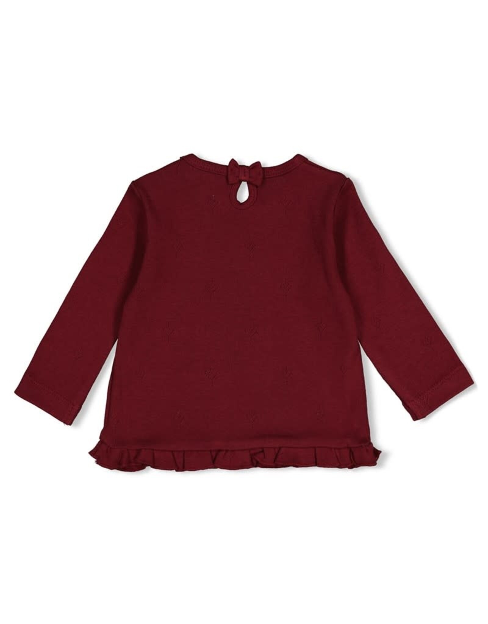 Feetje Longsleeve pointelle rib - My Little Love Bordeaux
