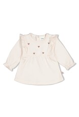 Feetje Longsleeve ruches - My Little Love - Offwhite
