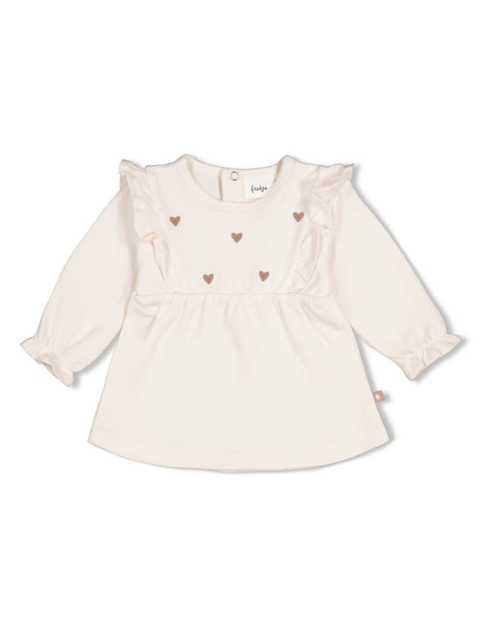 Feetje Longsleeve ruches - My Little Love - Offwhite
