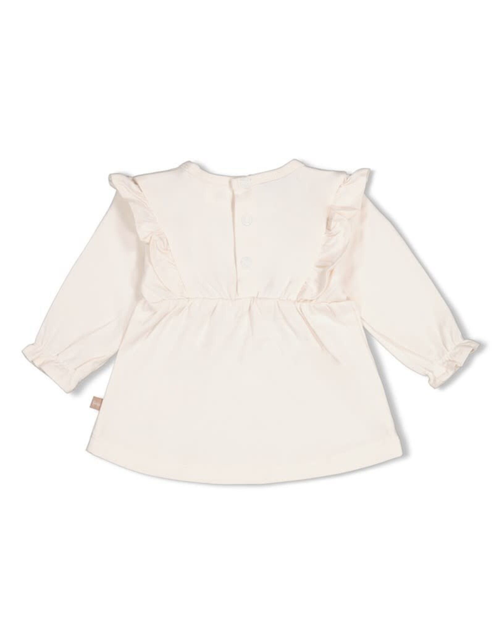 Feetje Longsleeve ruches - My Little Love - Offwhite