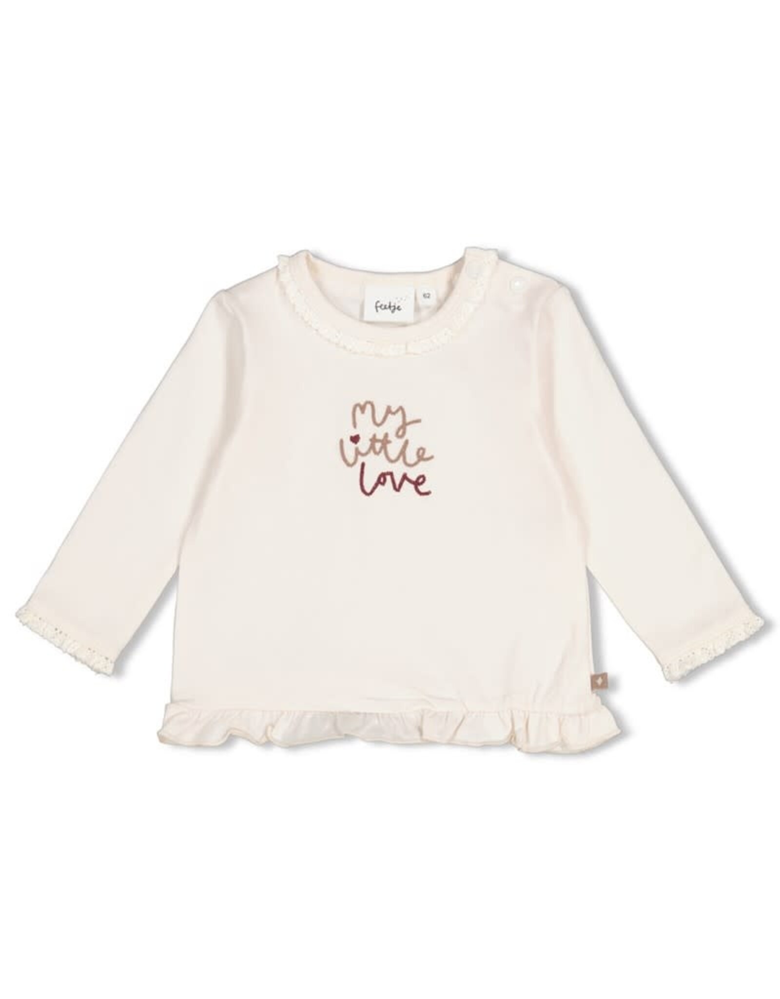 Feetje Longsleeve ruches - My Little Love Offwhite