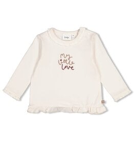 Feetje Longsleeve ruches - My Little Love Offwhite