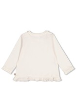 Feetje Longsleeve ruches - My Little Love Offwhite