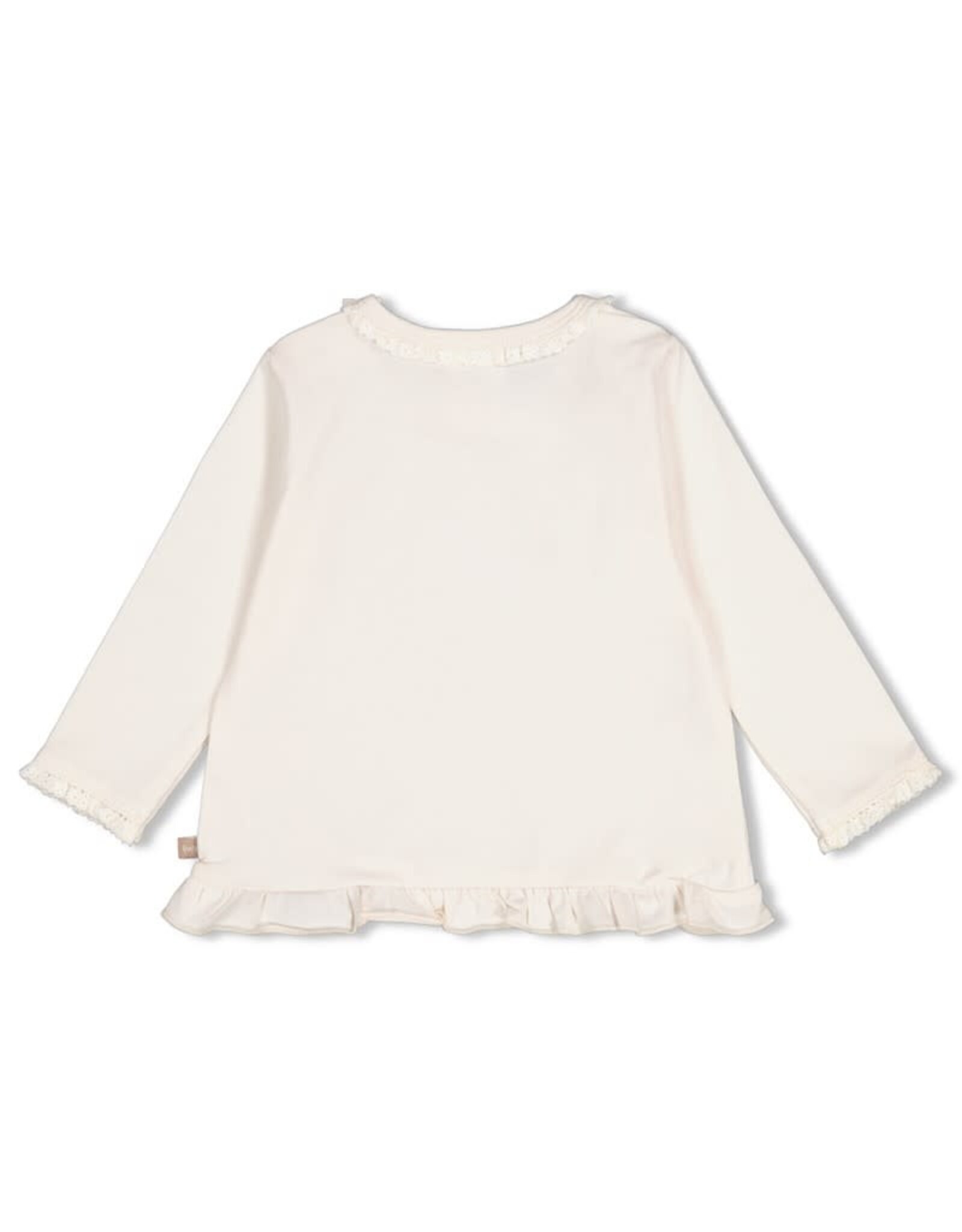 Feetje Longsleeve ruches - My Little Love Offwhite