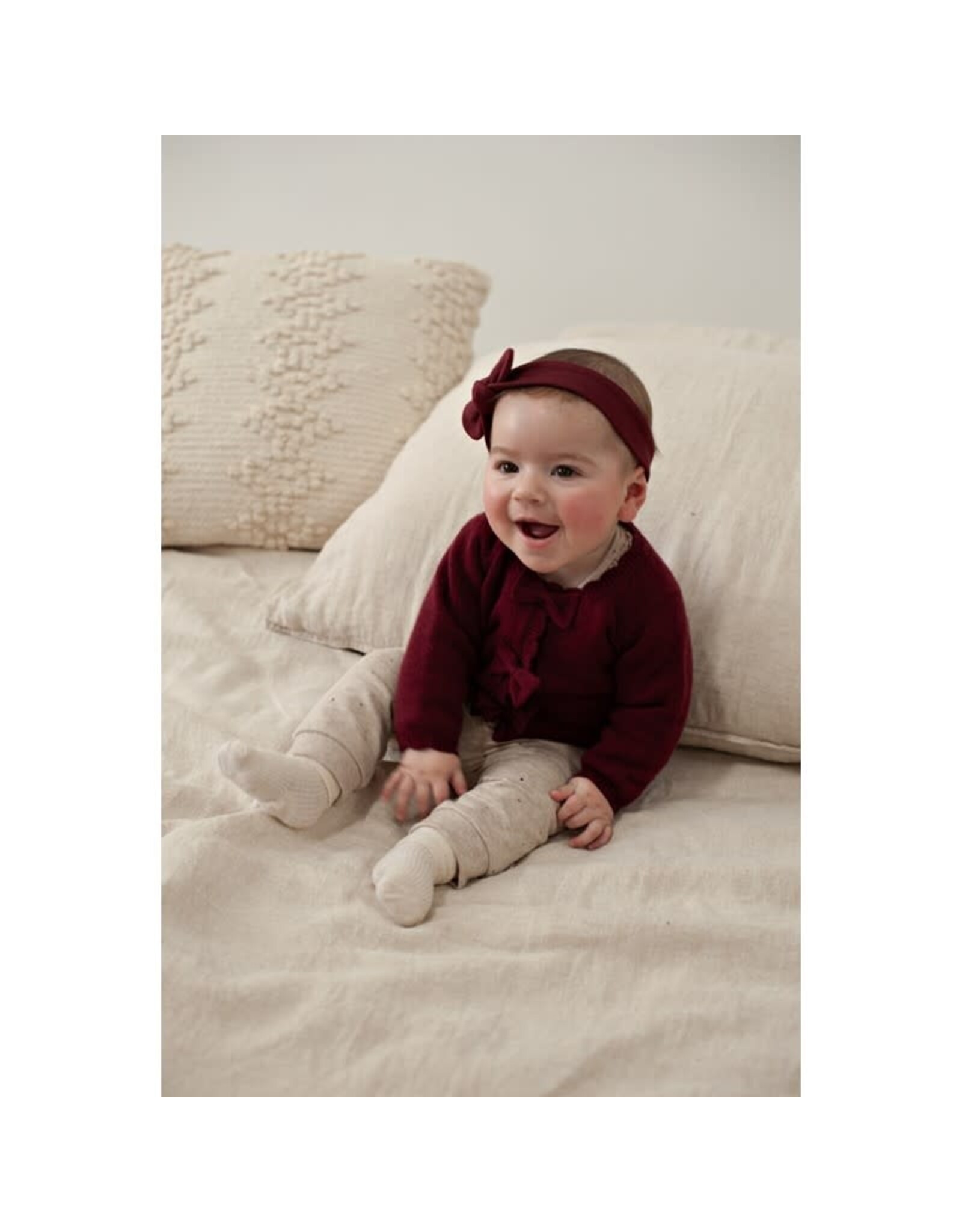 Feetje Vestje gebreid - My Little Love Bordeaux