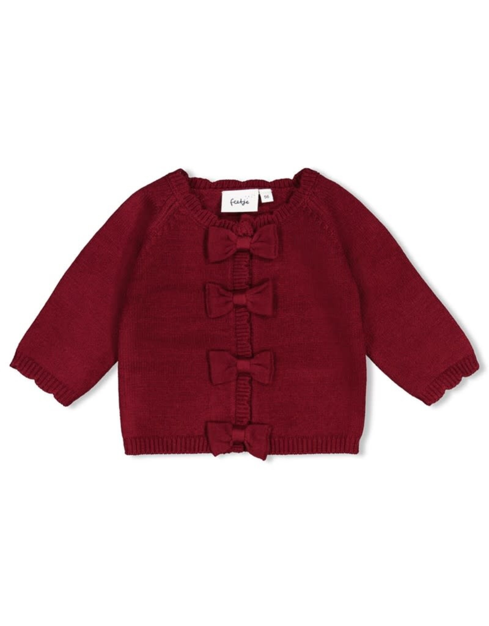 Feetje Vestje gebreid - My Little Love Bordeaux