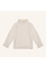 NAVY NATURAL Jackie broderie top melange ecru