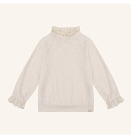 NAVY NATURAL Jackie broderie top melange ecru
