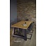 Industriële eiken eettafel Bos