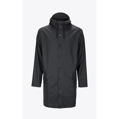 Rains Long Jacket Black Raincoat Rains Long Jacket Black Raincoat